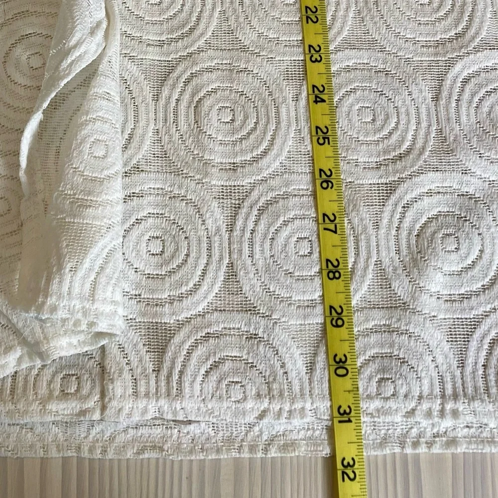 India Boutique White Lace Swim Coverup Boho Festival Tunic OS